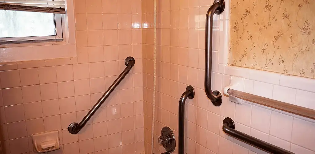 Shower grab bar installation for bathroom safety and accessibility in Aurora, IL