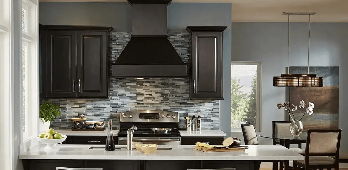 Kitchen cabinet painting and refinishing in a modern kitchen in Aurora, IL