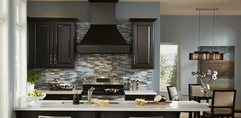 Kitchen cabinet painting and refinishing in a modern kitchen in Aurora, IL